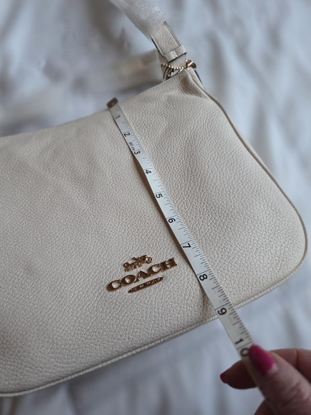 NWT!!! Coach Ellie Crossbody Pebble Leather File Bag (Chalk) - 2023 - Picture 14 of 15